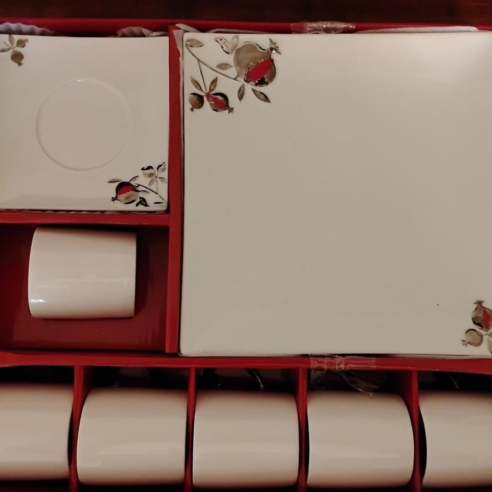 VINTAGE IMPERIAL Porcelain 18pc Coffee Dinner Set minimalist coffee core nwt - Picture 4 of 4